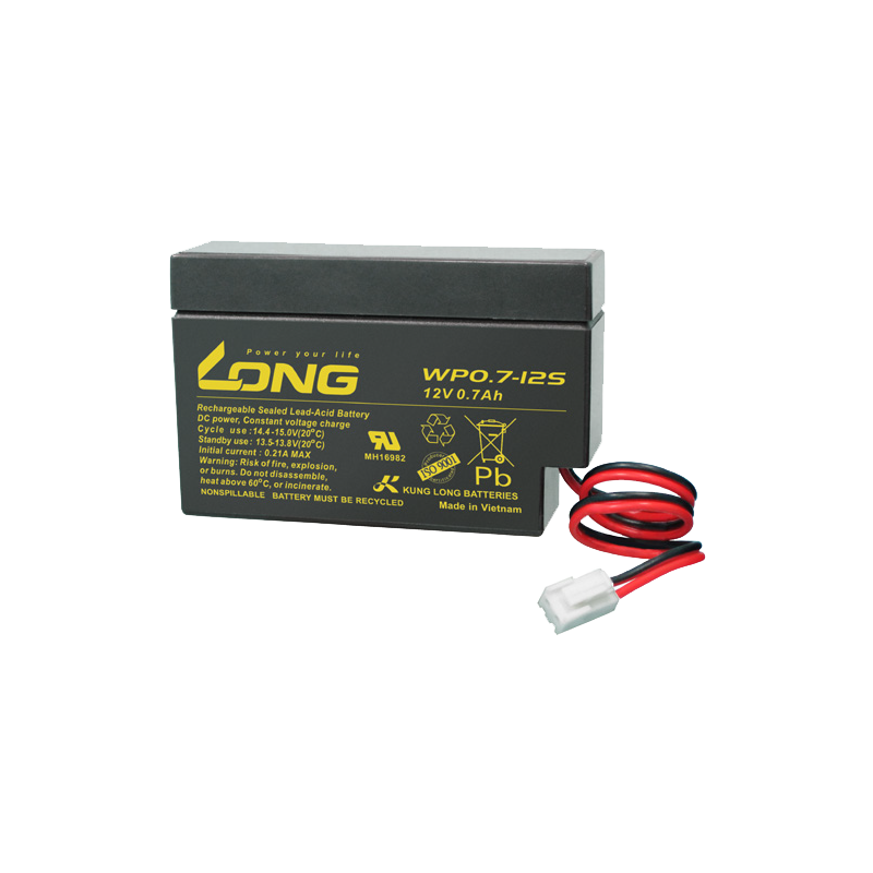 Batería Long WP0.7-12S 12V 0.7Ah AGM