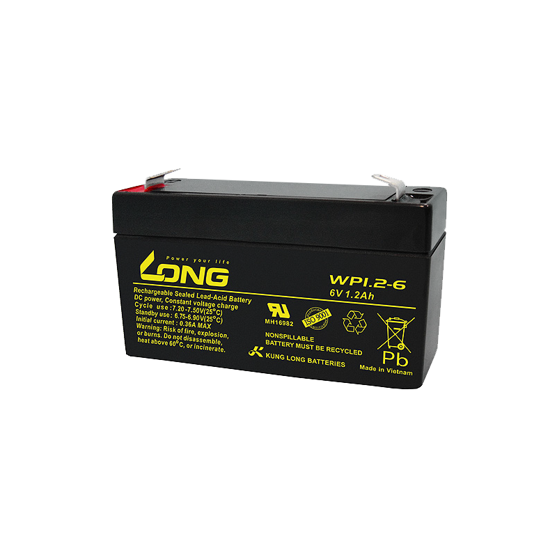 Batterie Long WP1.2-6 6V 1.2Ah AGM