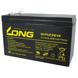 Long WP1236W battery 12V 9Ah AGM
