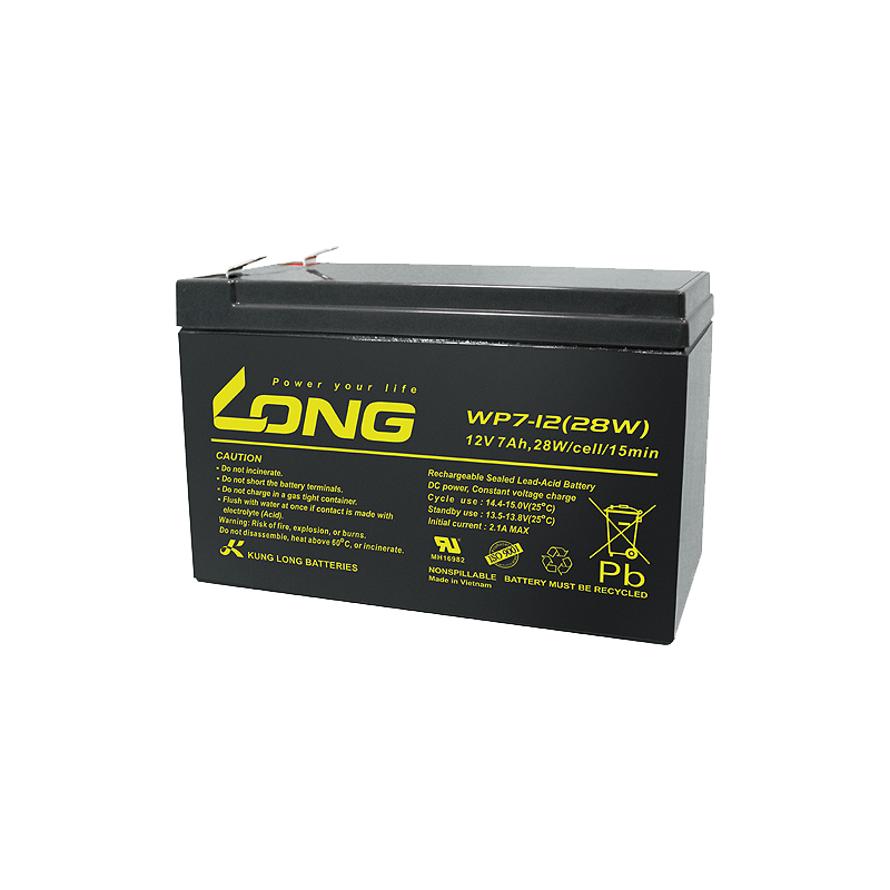 Batterie Long WP7-12(28W) 12V 7Ah AGM
