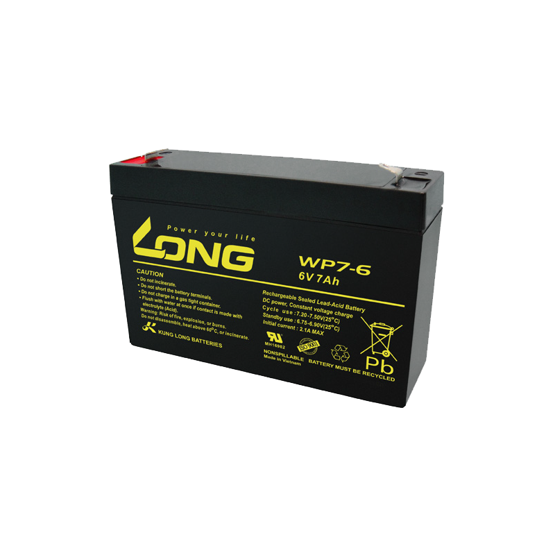 Batterie Long WP7-6 6V 7Ah AGM
