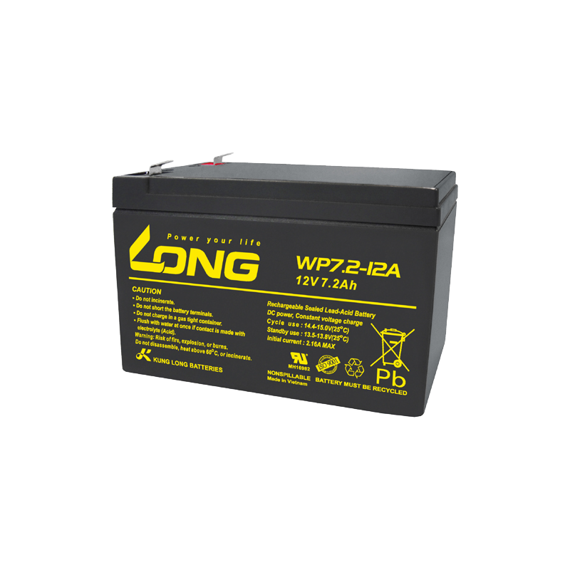 Long WP7.2-12A battery 12V 7.2Ah AGM