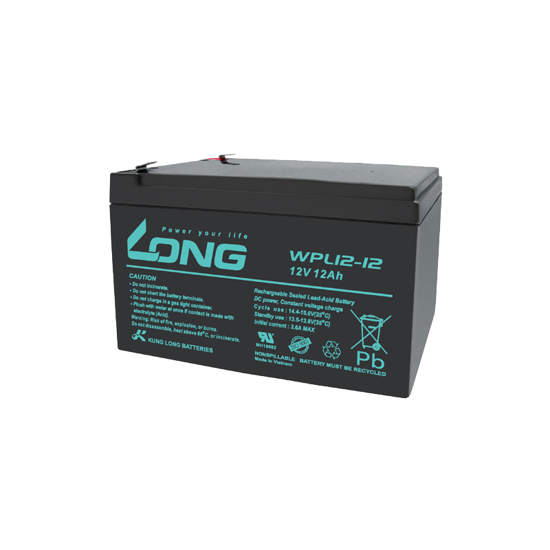 Long WPL12-12 battery 12V 12Ah AGM