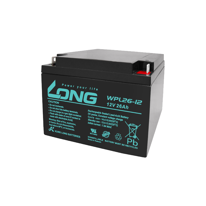 Batterie Long WPL26-12 12V 26Ah AGM