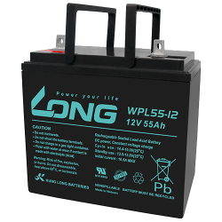 Bateria Long WPL55-12 12V 55Ah AGM
