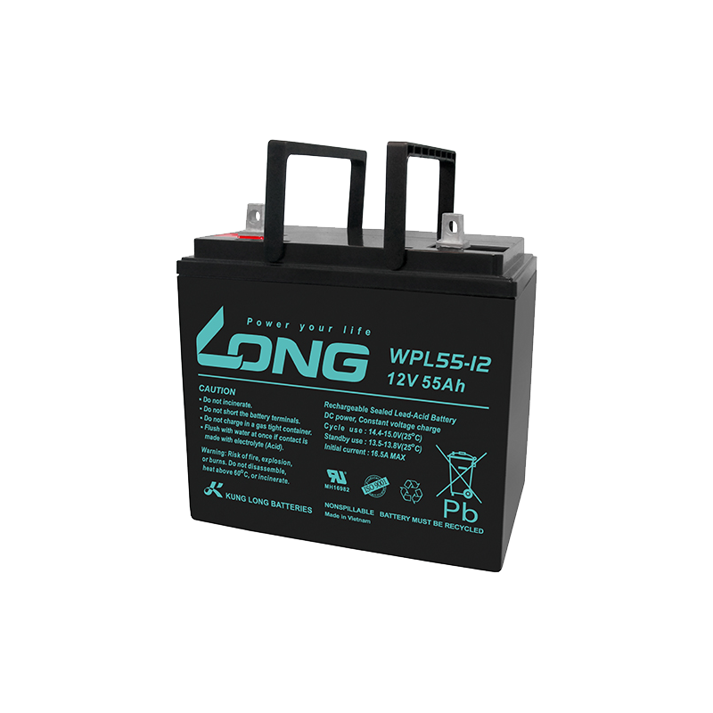 Bateria Long WPL55-12 12V 55Ah AGM