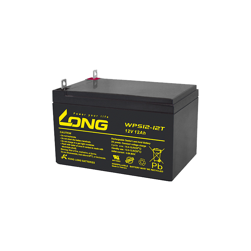 Long WPS12-12T battery 12V 12Ah AGM