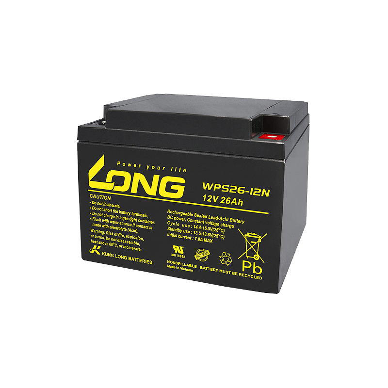 Bateria Long WPS26-12N 12V 26Ah AGM