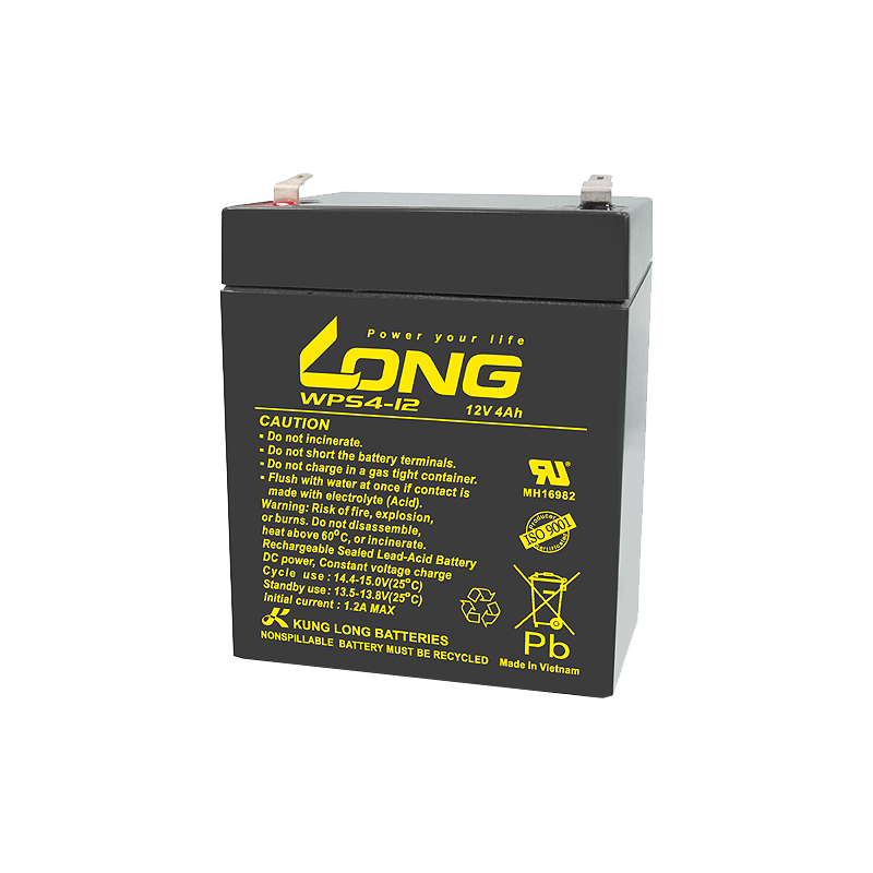 Batterie Long WPS4-12 12V 4Ah AGM