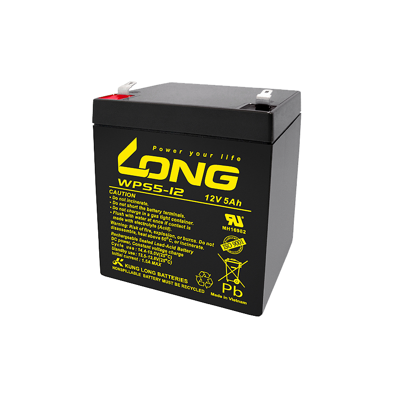 Batterie Long WPS5-12 12V 5Ah AGM