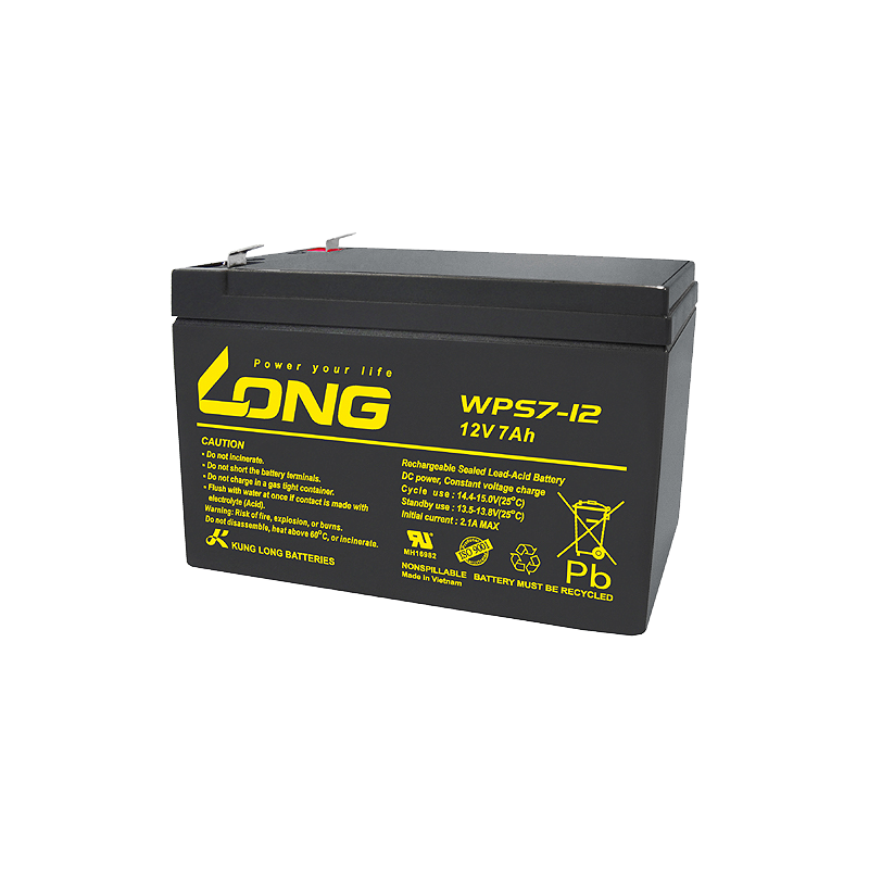 Bateria Long WPS7-12 12V 7Ah AGM