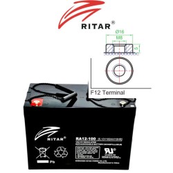 Batería Ritar RA12-100S 12V 106Ah AGM