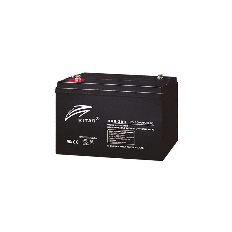 Ritar RA6-200 battery 6V 212Ah AGM