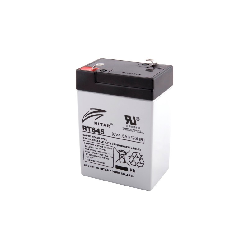 Bateria Ritar RT645 6V 4.5Ah AGM