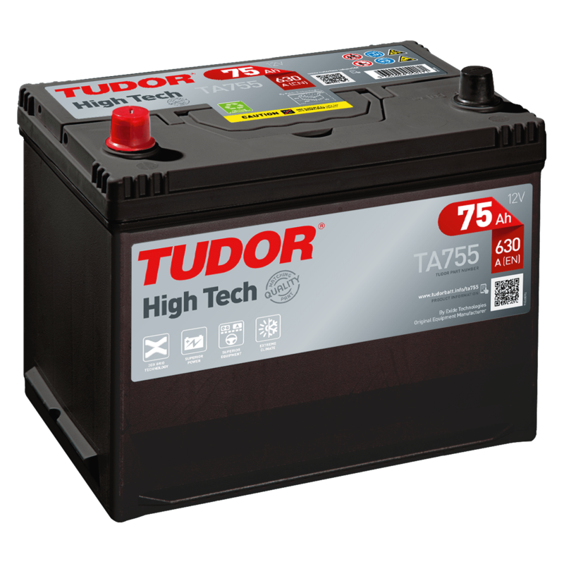 Tudor TA755 battery 12V 75Ah