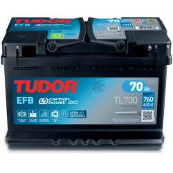 Tudor TL700 battery 12V 70Ah EFB