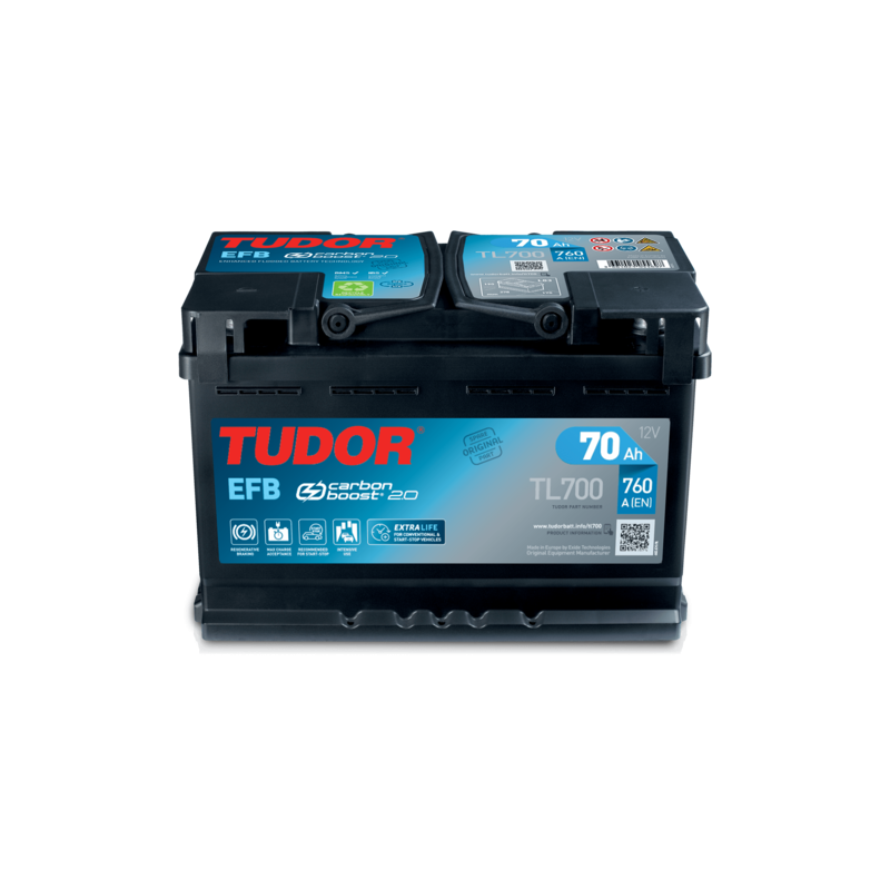 Batería Tudor TL700 12V 70Ah EFB