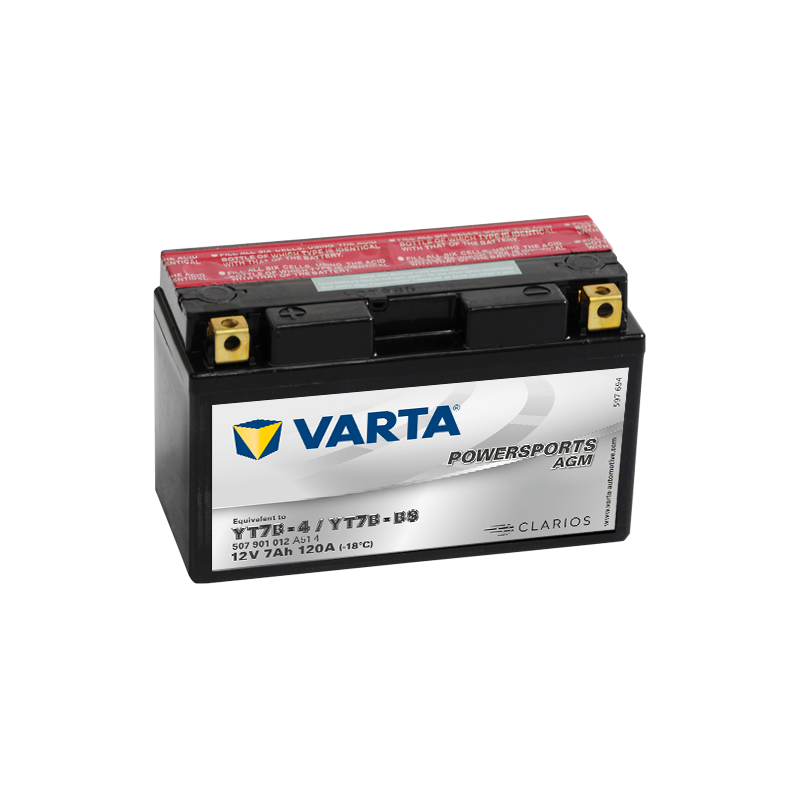 Batería Varta YT7B-4 YT7B-BS 507901012 12V 7Ah (10h) AGM