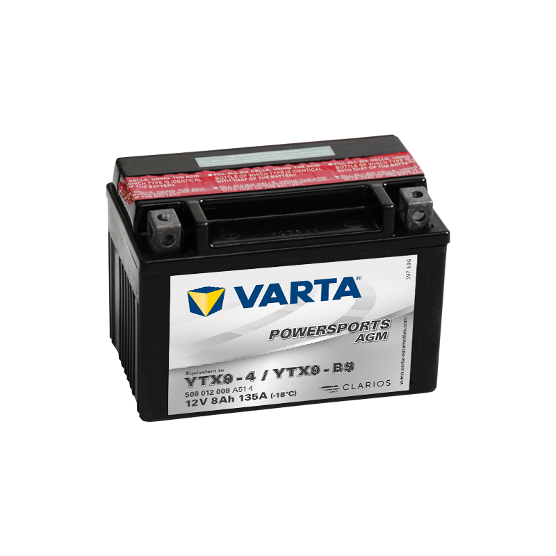 Batería Varta YTX9-4 YTX9-BS 508012008 12V 8Ah (10h) AGM