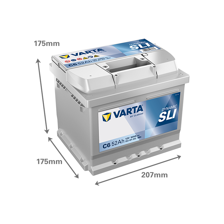 Bateria Varta C6 52Ah - 2