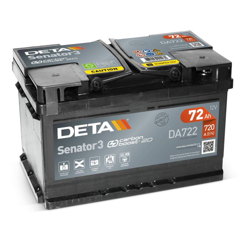 Batterie Deta DA722 12V 72Ah