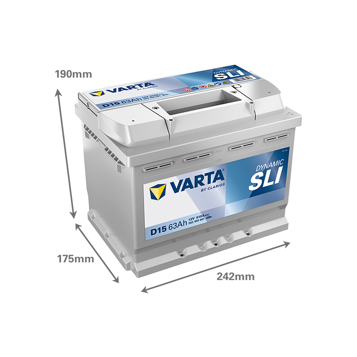 Bateria Varta D15 63Ah - 2