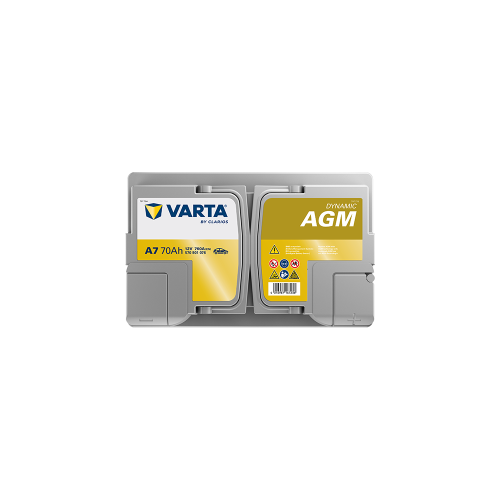 Varta A7 battery 12V 70Ah AGM