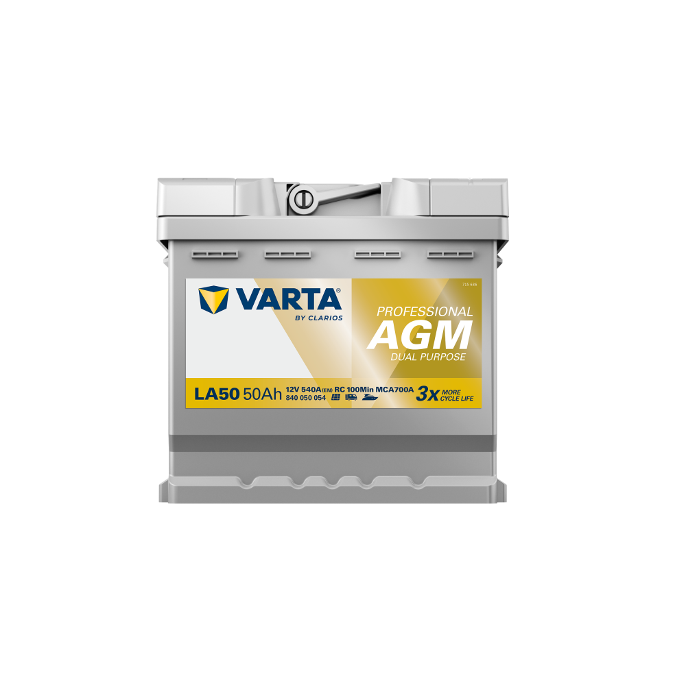 Batería de barco Varta LA50 50Ah 12V 540A | eurobateria.es