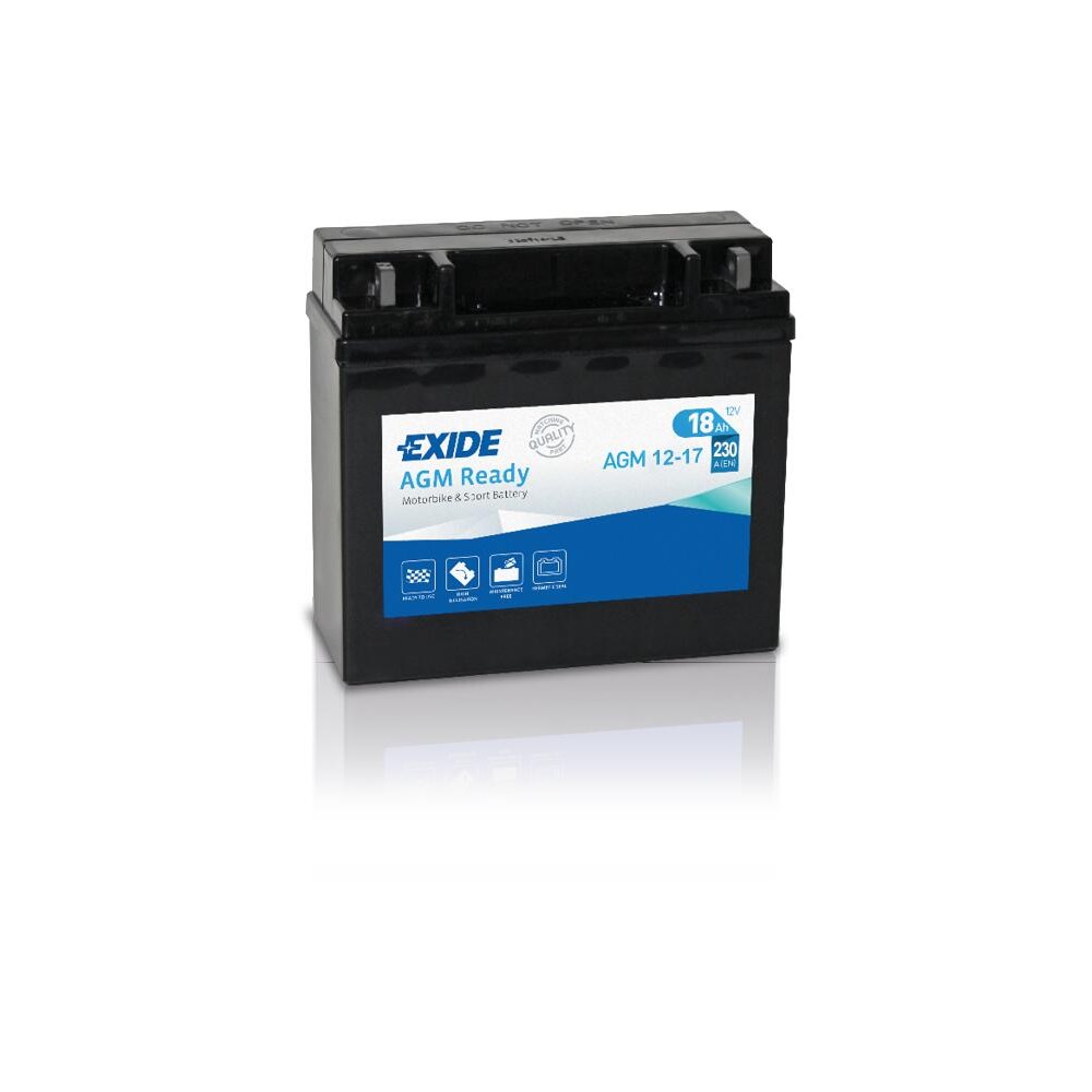 Batería de moto Exide AGM12-17 18Ah 12V 230A | eurobateria.es
