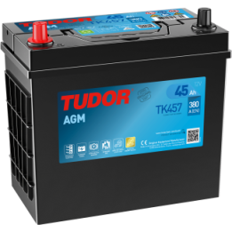 Batería auxiliar Tudor TK457 45Ah 12V 380A | eurobateria.es