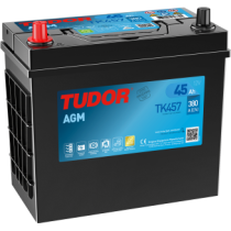 Bateria auxiliar Tudor TK457 45Ah 12V 380A | eurobateria.es