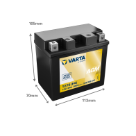 Batería de moto Varta 506909010 6Ah 12V 100A | eurobateria.es