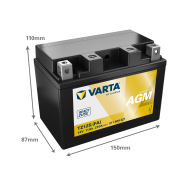 Batería de moto Varta 511909021 11Ah 12V 210A | eurobateria.es