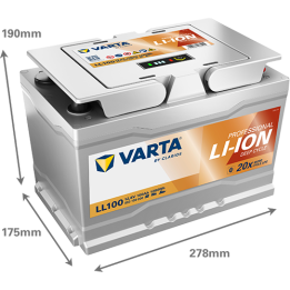 Batería de barco Varta LL100 100Ah 12.80V | eurobateria.es