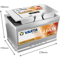 Batería de barco Varta LL100 100Ah 12.80V | eurobateria.es
