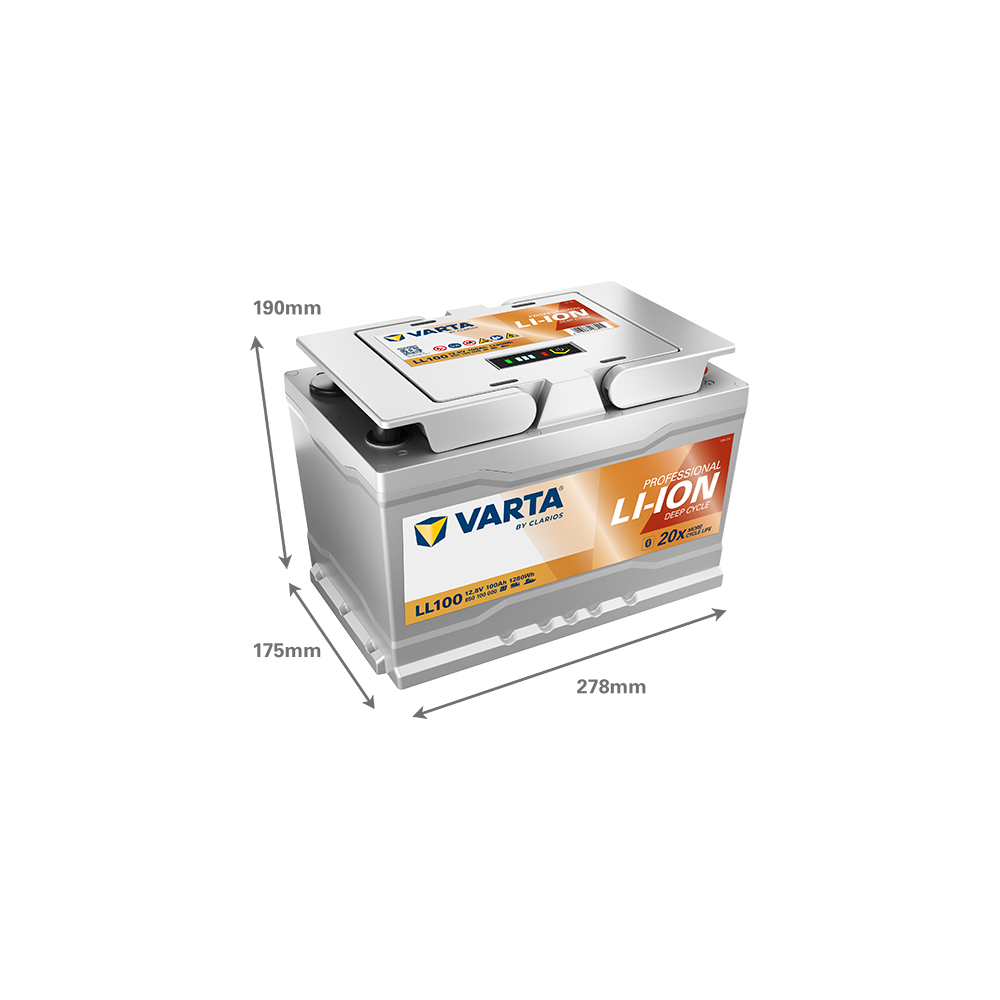 Batteria nautica Varta LL100 100Ah 12.80V | eurobateria.es