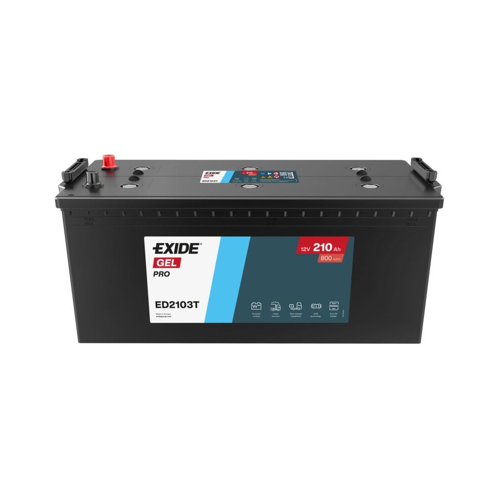 Truck battery Exide ED2103T 210Ah 12V 800A | eurobateria.es