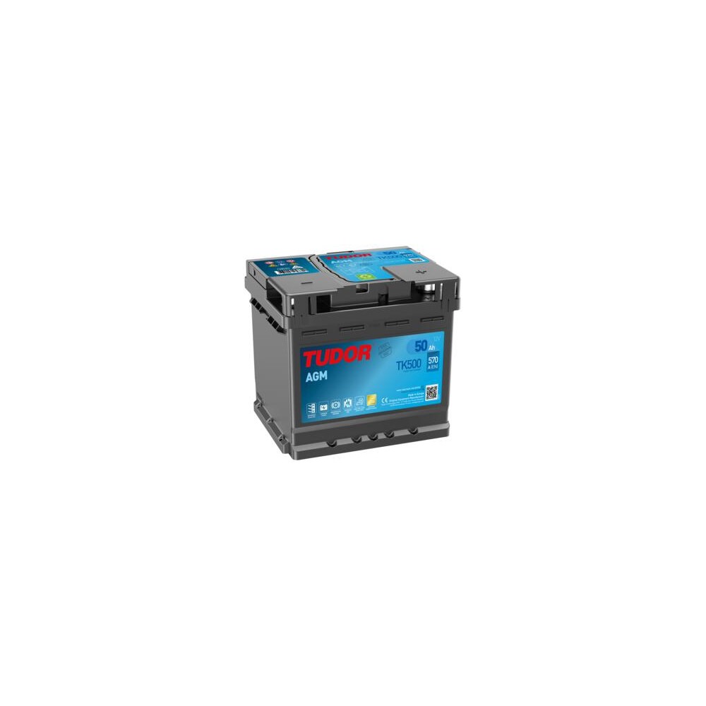 Batería auxiliar Tudor TK500 50Ah 12V 570A | eurobateria.es