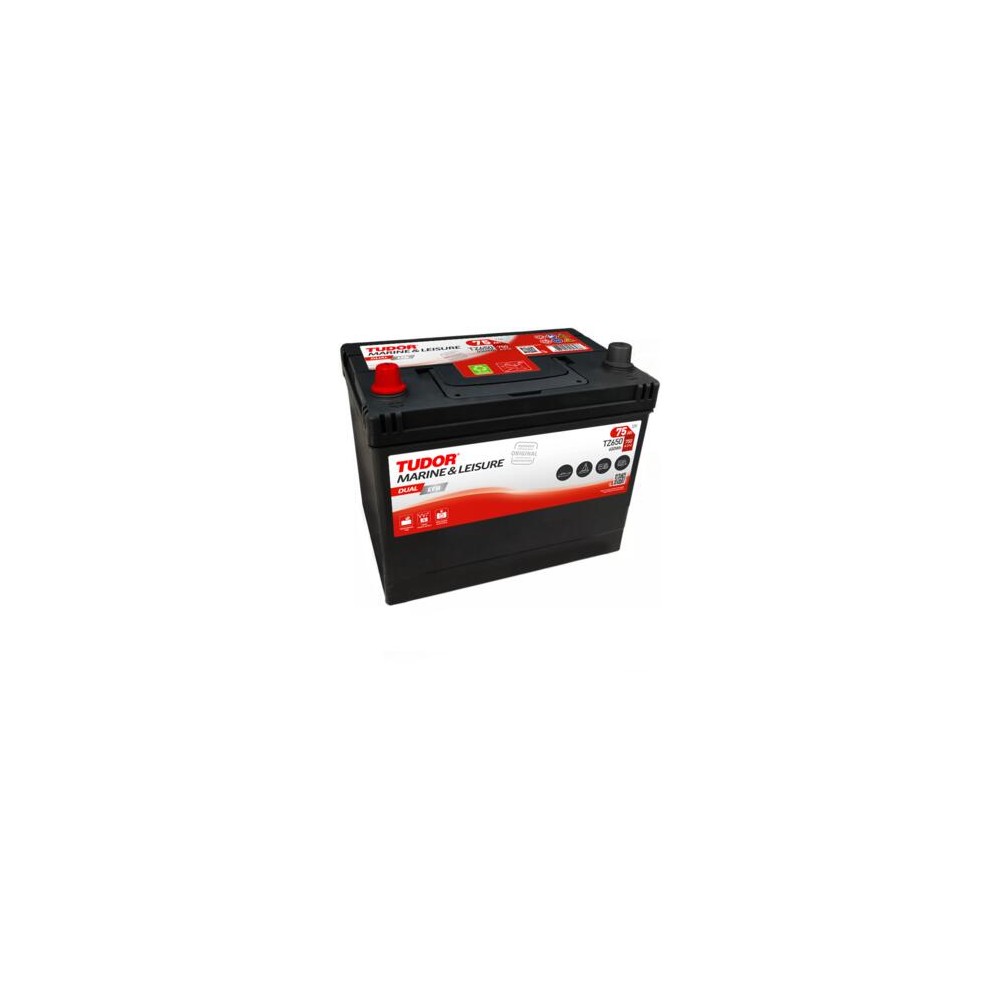 Bateria de barco Tudor TZ650 75Ah 12V 750A | eurobateria.es