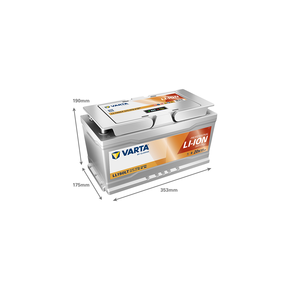 Bateria de barco Varta LL150LT 150Ah 12.80V | eurobateria.es