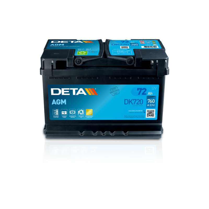Batterie Deta DK720 12V 72Ah AGM