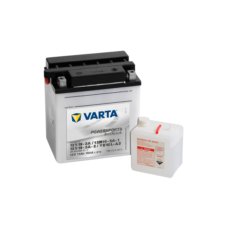 Batterie Varta 12N10-3A 12N10-3A-1 12N10-3A-2 YB10L-A2 511012009