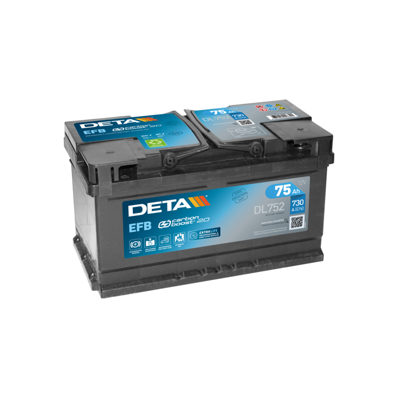 Batería Deta DL752 12V 75Ah EFB