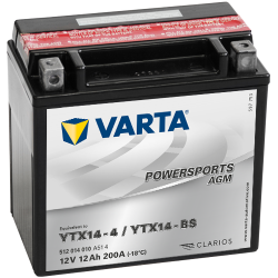 Batería Varta YTX14-4 YTX14-BS 512014010 12V 12Ah (10h) AGM