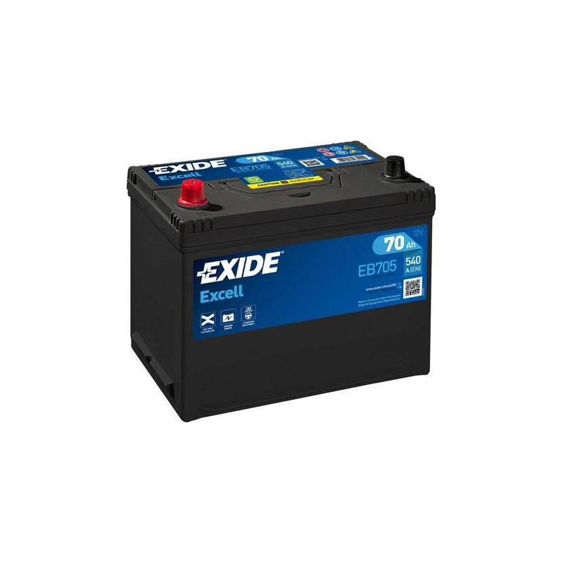 Batteria Exide EB705 12V 70Ah