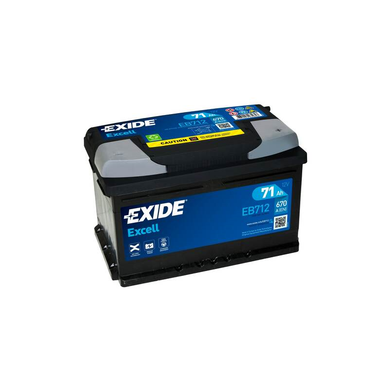 Exide EB712 battery 12V 71Ah