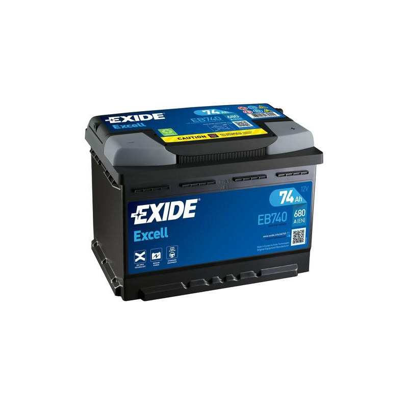 Exide EB740 battery 12V 74Ah