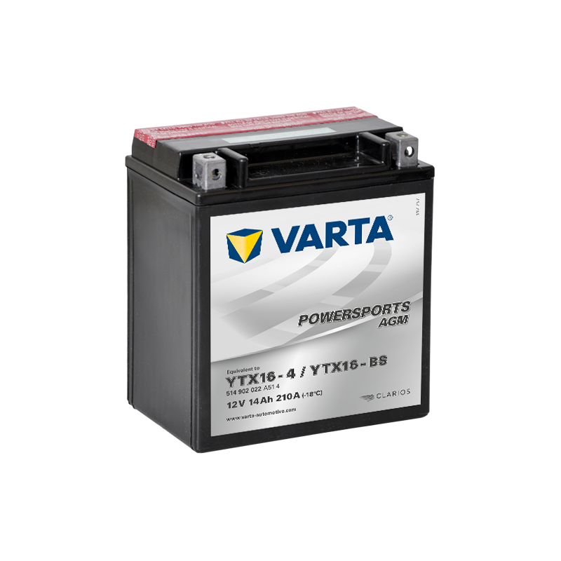 Batterie Varta YTX16-4 YTX16-BS 514902022 12V 14Ah (10h) AGM