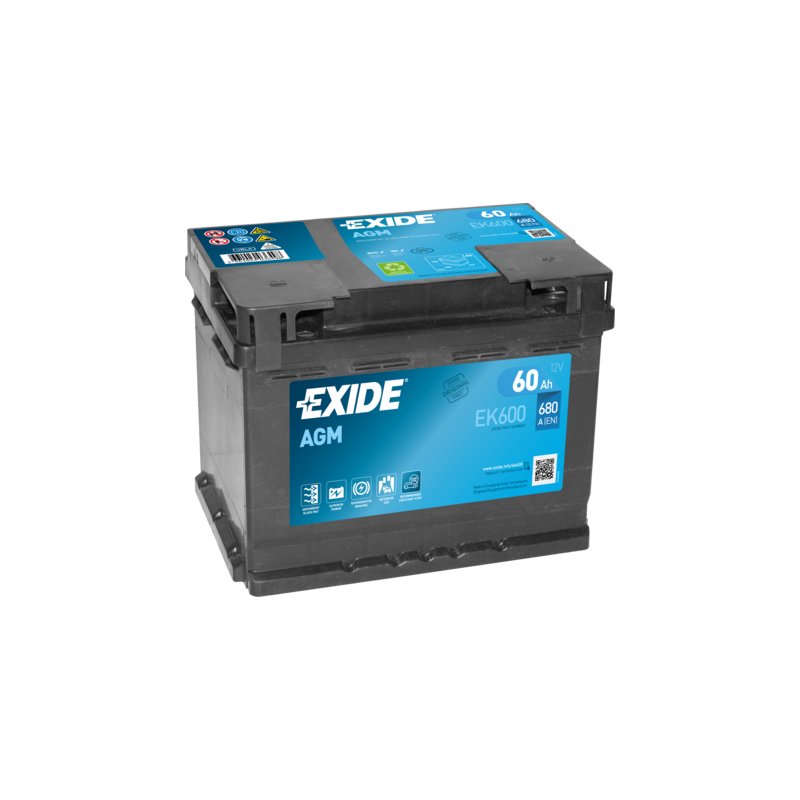 Exide EK600 battery 12V 60Ah AGM