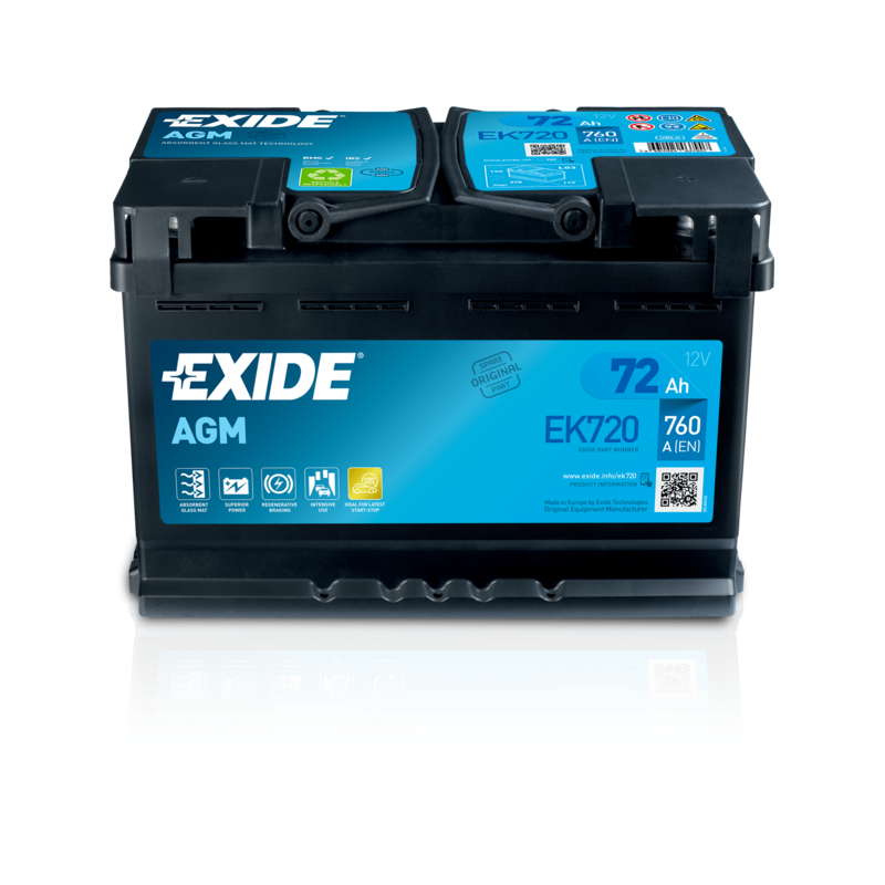 Batteria Exide EK720 12V 72Ah AGM